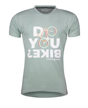Tricou ciclism Force Bike, gri/verde, XXXL