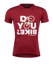 Tricou ciclism Force Bike, rosu, XXL