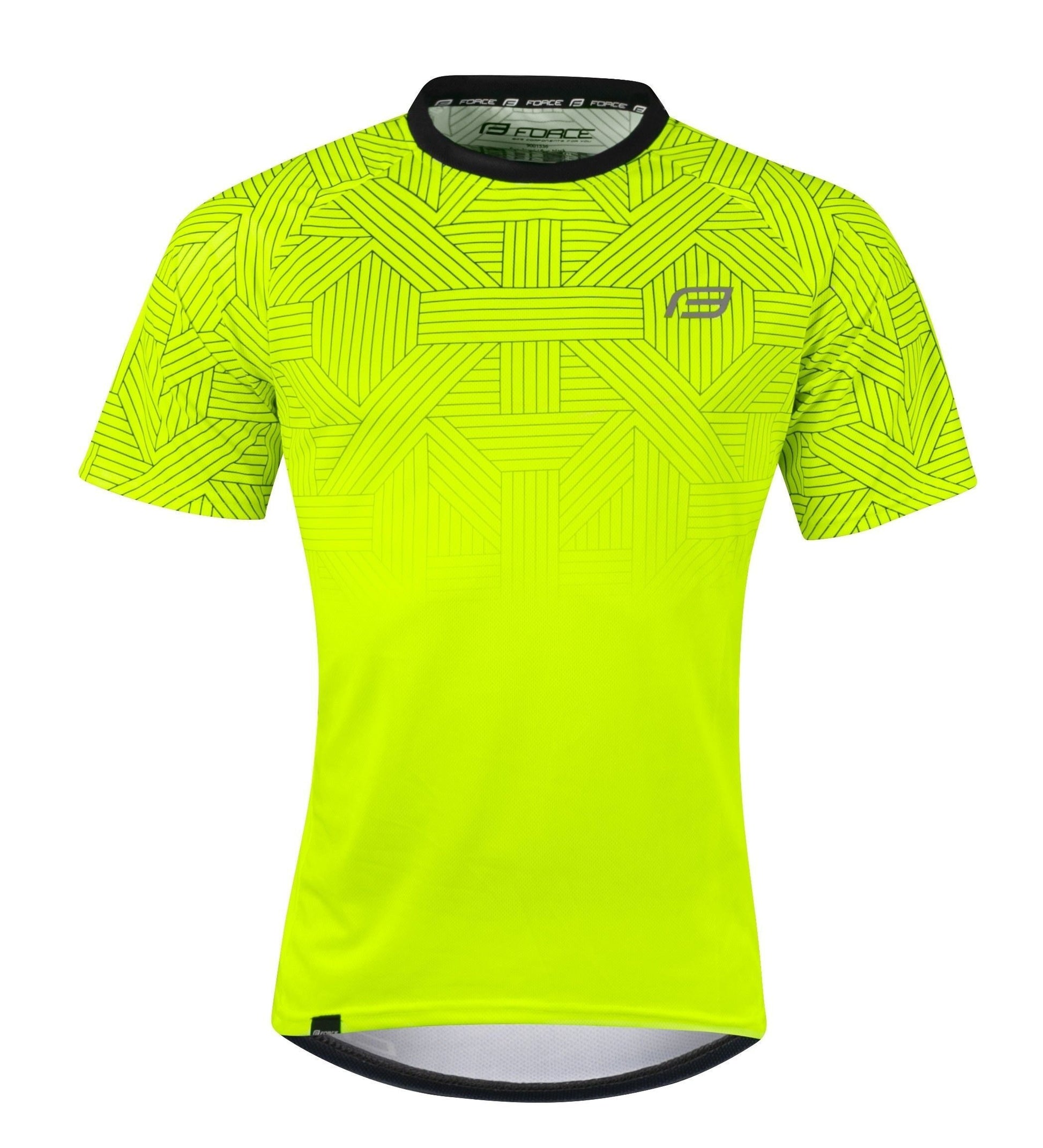 tricou ciclism force city fluo black xs 1