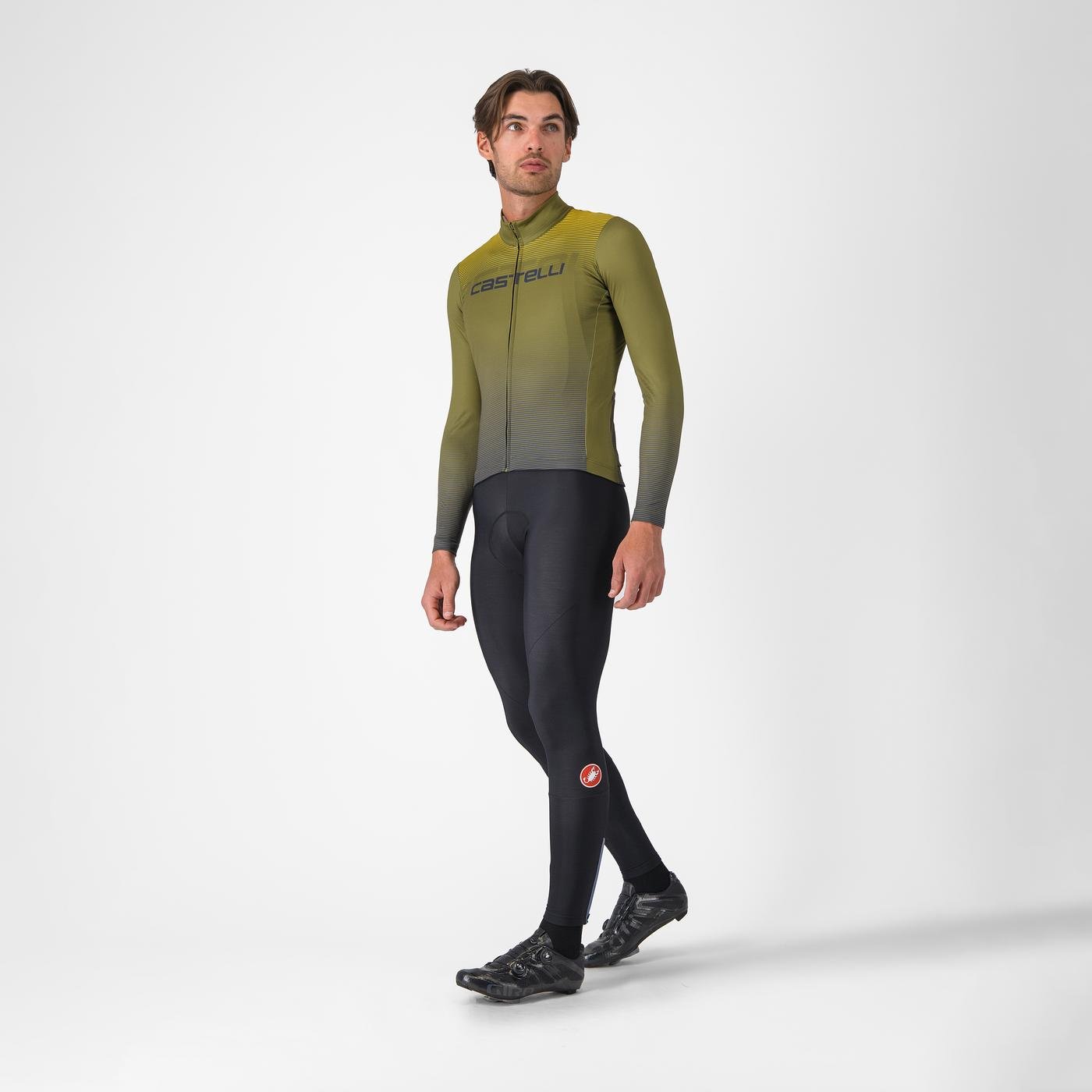 Tricou cu maneca lunga Castelli Apice Thermal Salvie/Albastru/Mango Mojito L