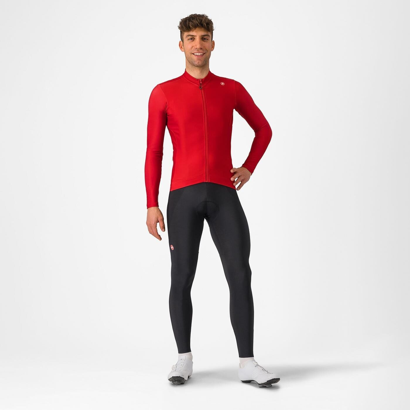 tricou cu maneca lunga castelli espresso thermal rosu aprins xl 5