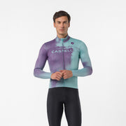 Tricou cu maneca lunga Castelli Nebula Thermo, Mov Inchis/Albastru Pool, M