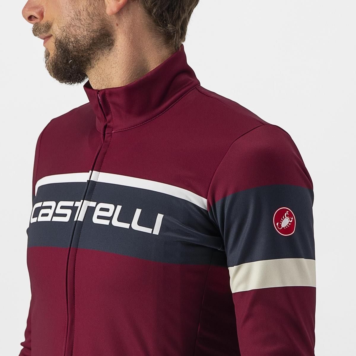 tricou cu maneca lunga castelli pissista visiniu bleumarin l 4