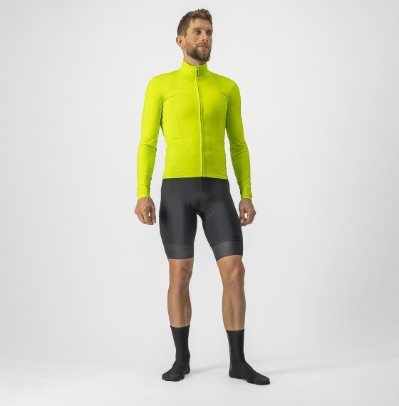 tricou cu maneca lunga castelli pro thermal mid ls galben fluo l 3