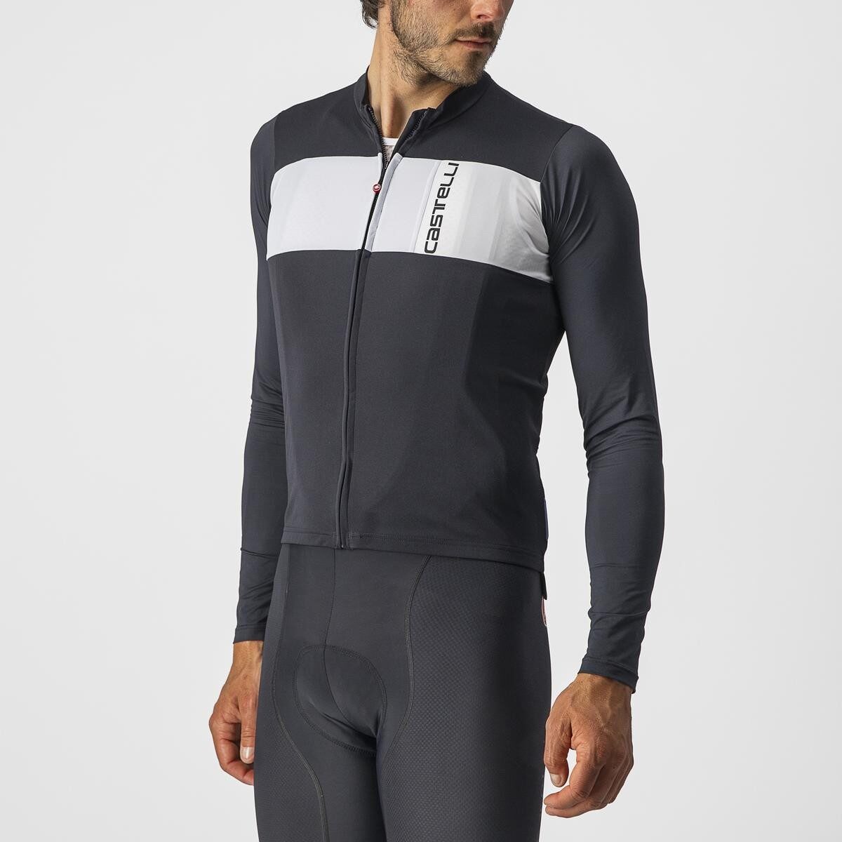 tricou cu maneca lunga castelli prologo 7 ls antracit alb l 4