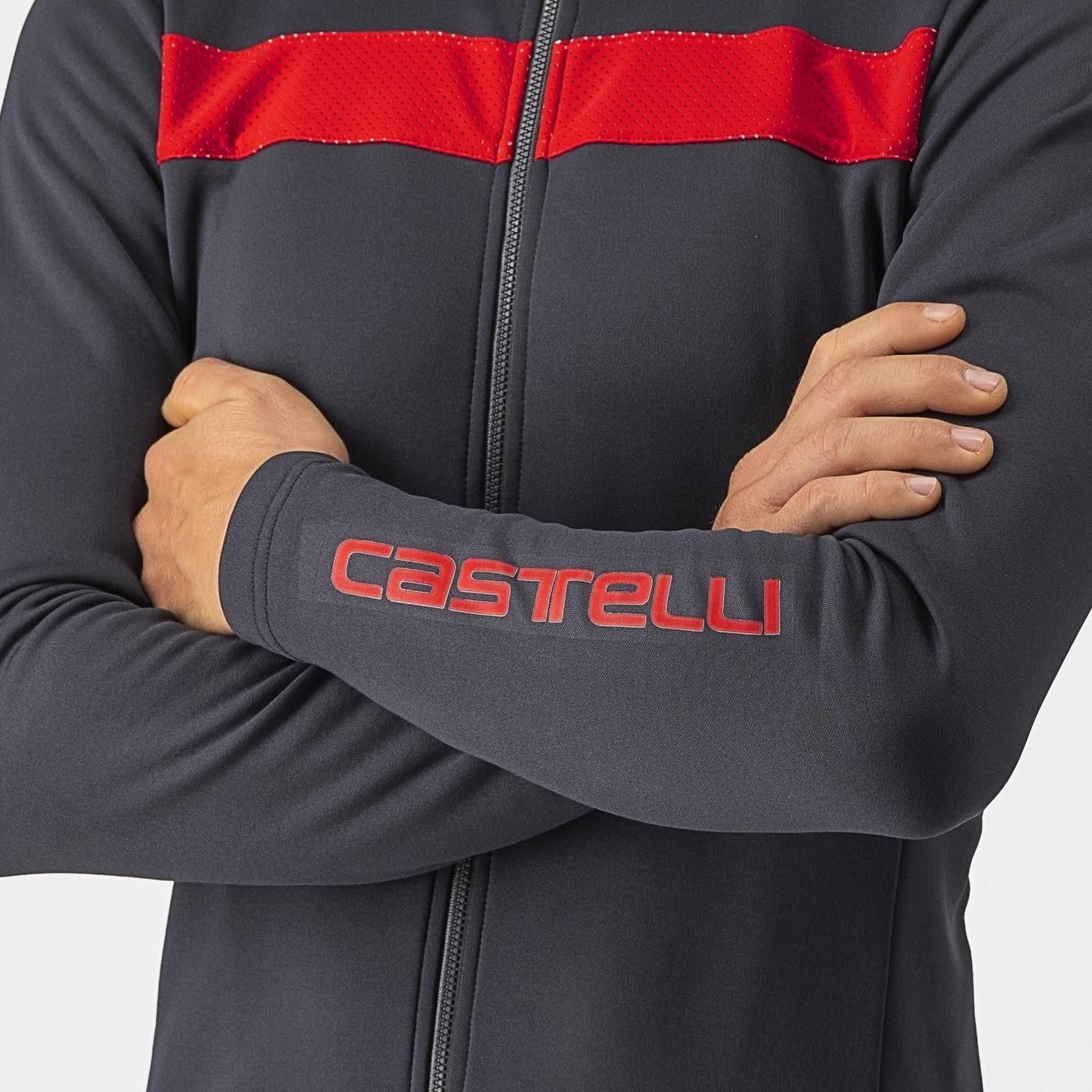tricou cu maneca lunga castelli puro 3 fz antracit rosu xs 5