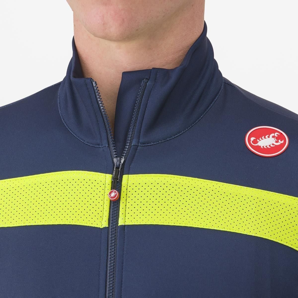 tricou cu maneca lunga castelli puro 3 fz belgianblue yellowfluoreflex m 3