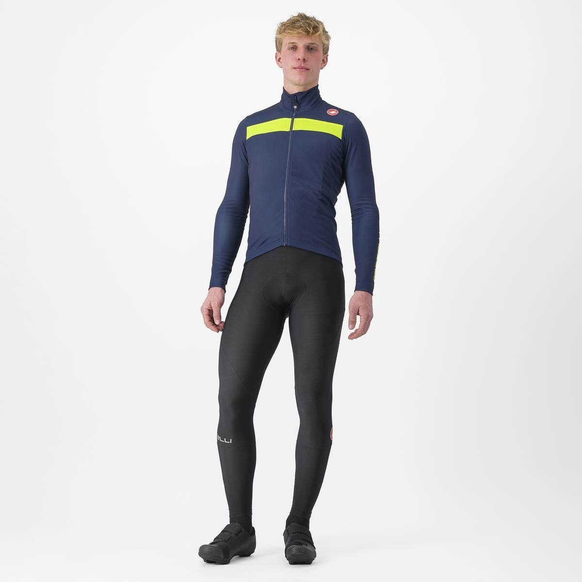 tricou cu maneca lunga castelli puro 3 fz belgianblue yellowfluoreflex m 4