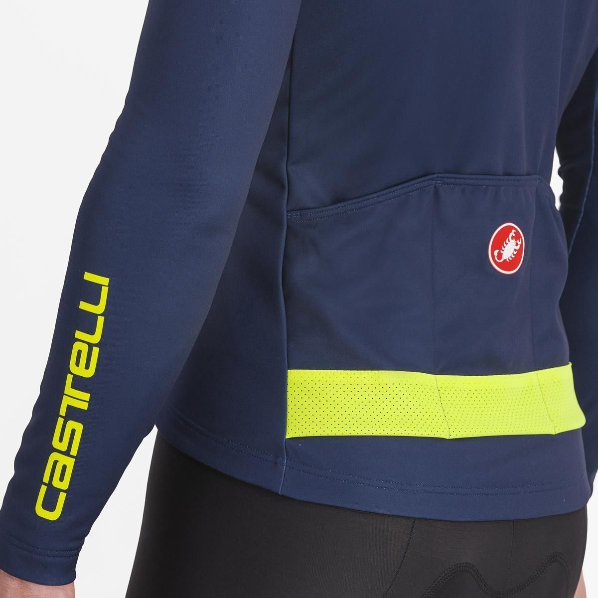 tricou cu maneca lunga castelli puro 3 fz belgianblue yellowfluoreflex s 2