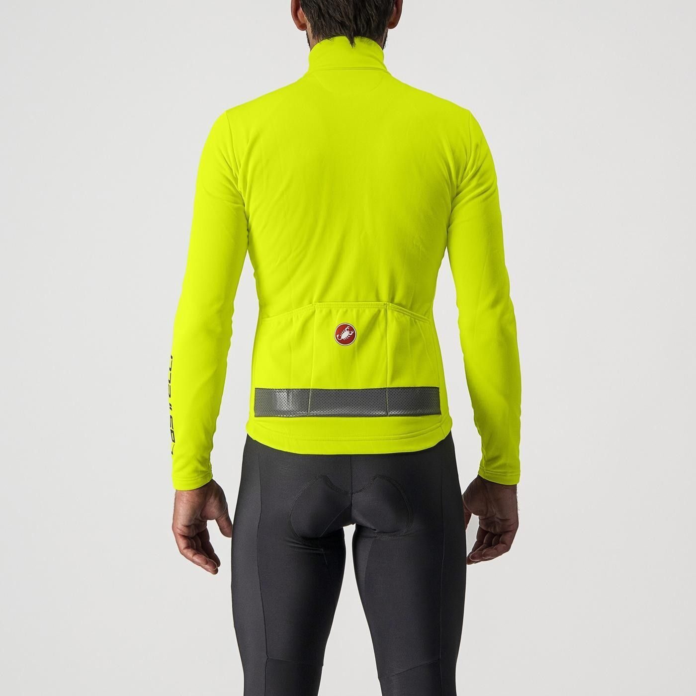 tricou cu maneca lunga castelli puro 3 fz galben fluo reflex xxl 1