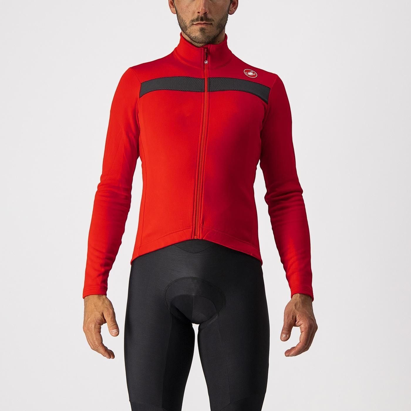 tricou cu maneca lunga castelli puro 3 fz rosu xs