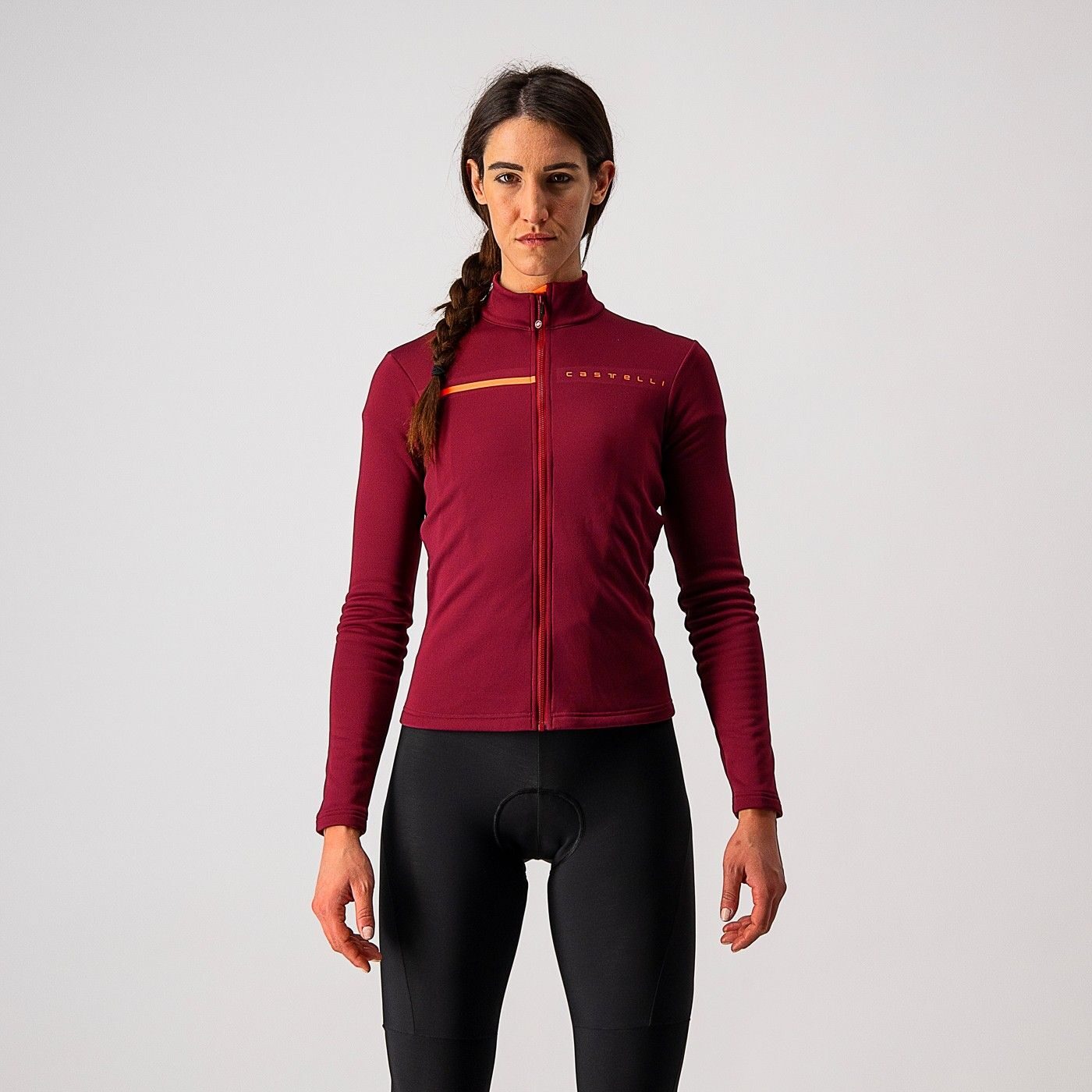 tricou cu maneca lunga castelli sinergia 2 fz de dama visiniu m 3