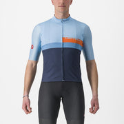 tricou cu maneca scurta castelli a blocco bleu bleumarin portocaliu l