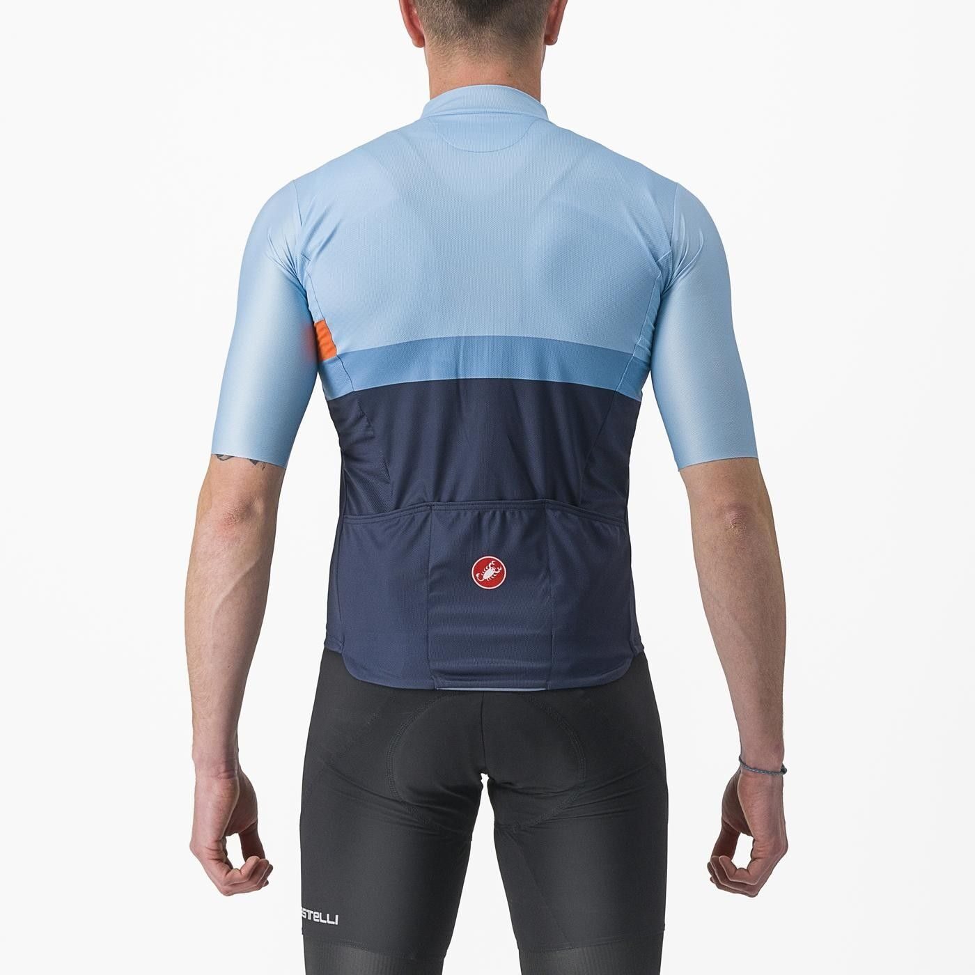 tricou cu maneca scurta castelli a blocco bleu bleumarin portocaliu xxl 1