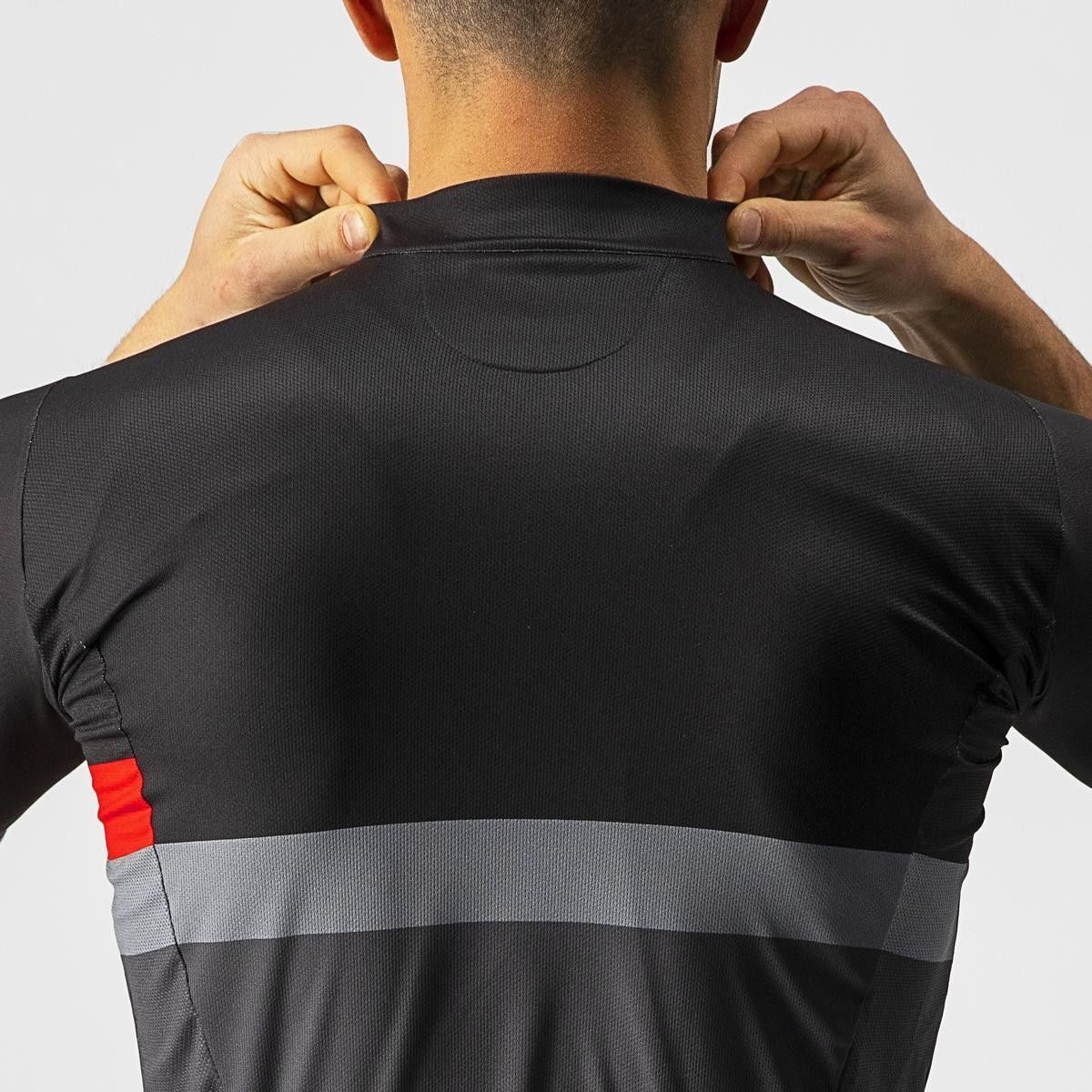 tricou cu maneca scurta castelli a blocco negru antracit rosu xl 5