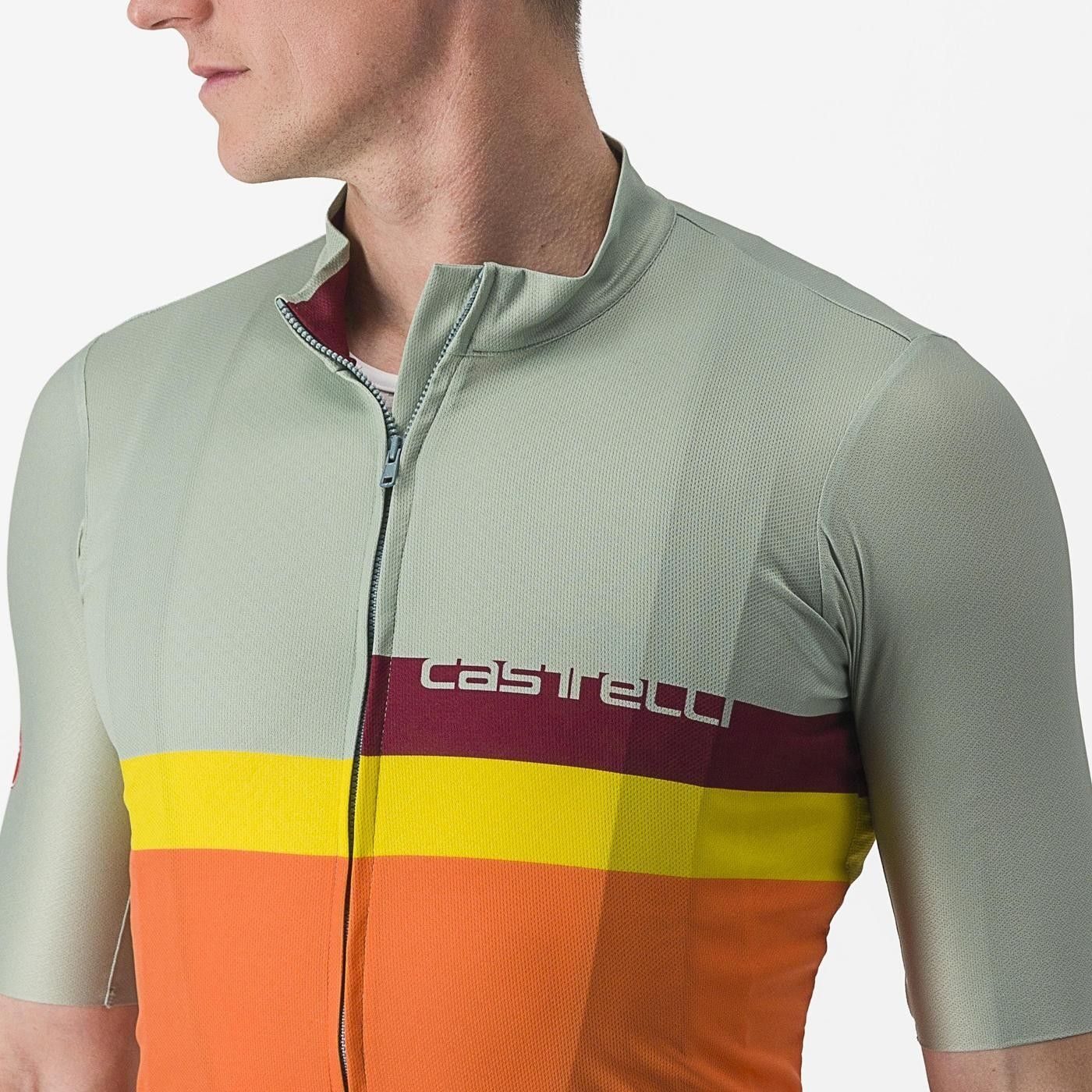 tricou cu maneca scurta castelli a blocco vernil portocaliu galben visiniu l 4