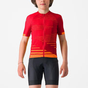tricou cu maneca scurta castelli aero kid pentru copii rosu portocaliu 8a