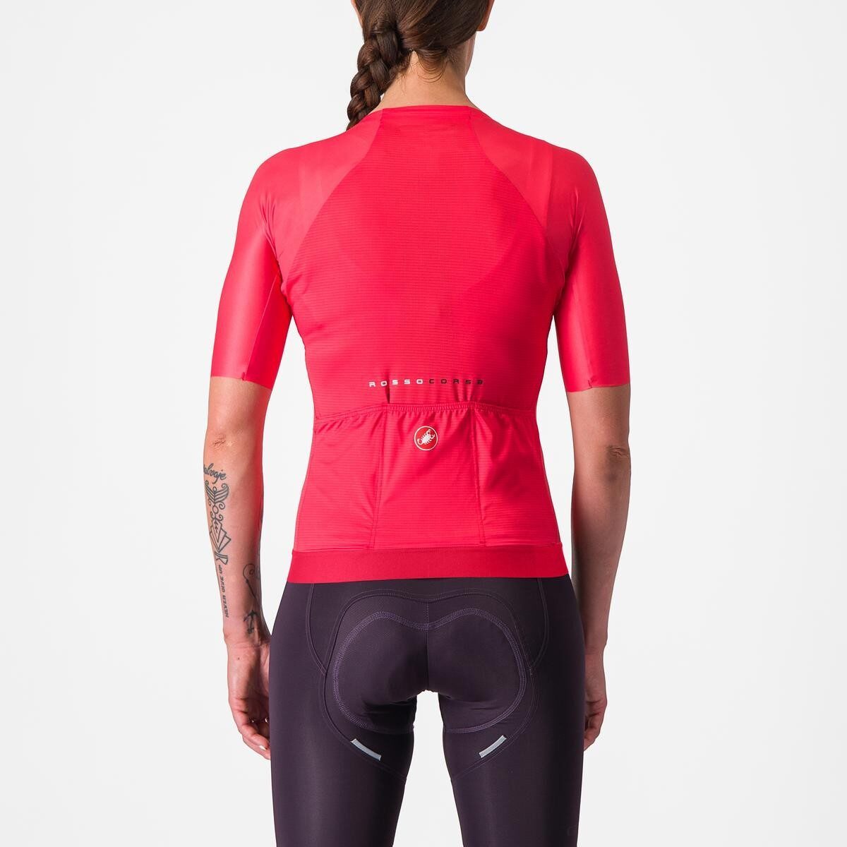 tricou cu maneca scurta castelli aero pro 70 w de dama rosu m 1