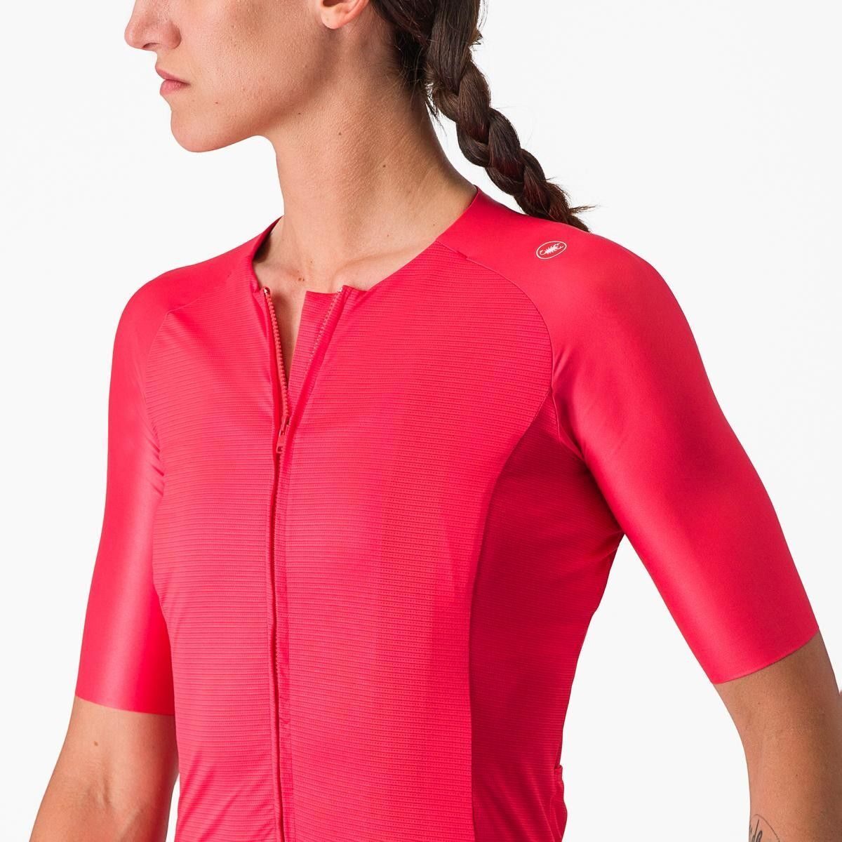 tricou cu maneca scurta castelli aero pro 70 w de dama rosu m 4