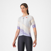 Tricou cu maneca scurta Castelli Aero PRO 8S W, pentru femei, violet multicolor, M