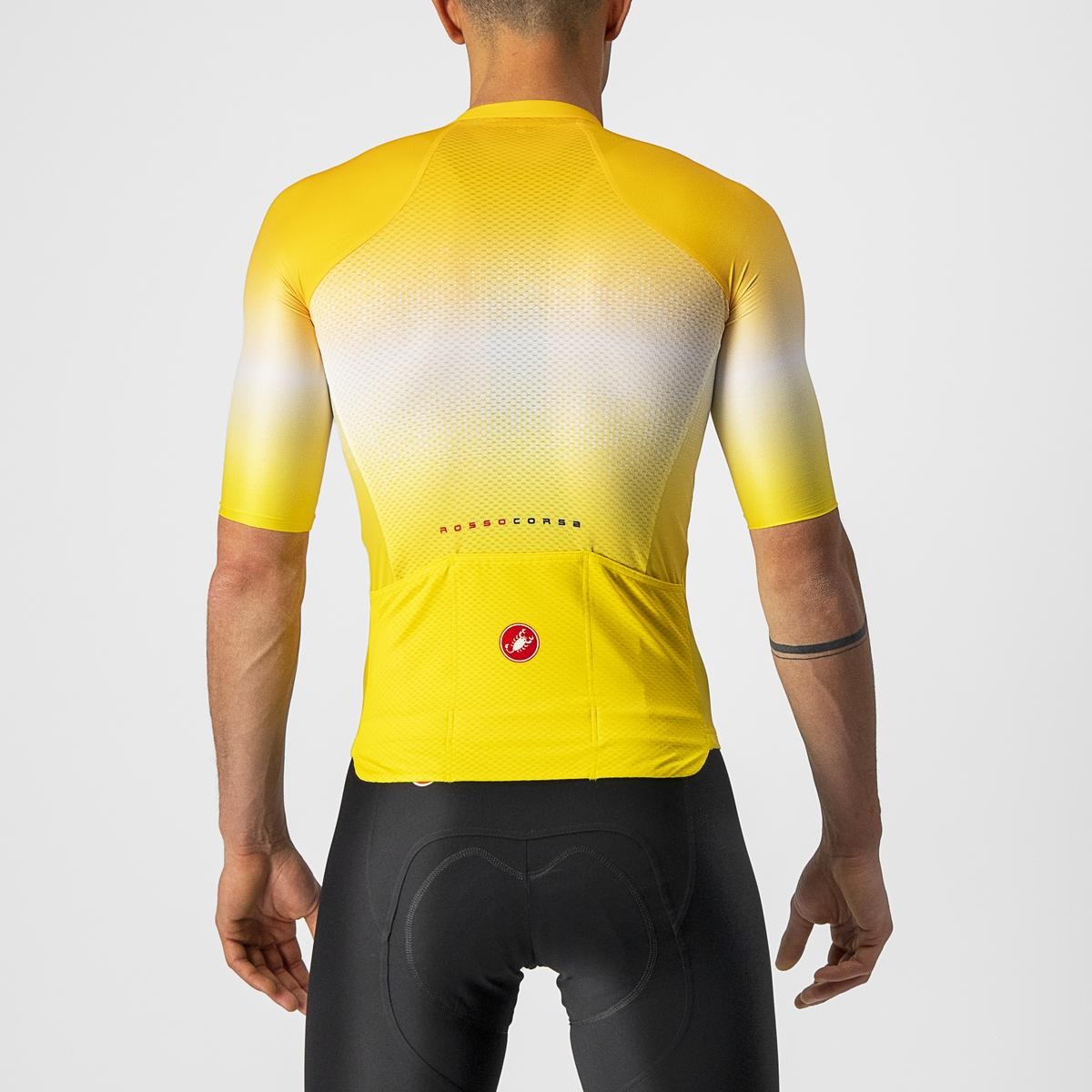 Tricou cu maneca scurta Castelli Aero Race 6.0, Galben/Alb, XXL