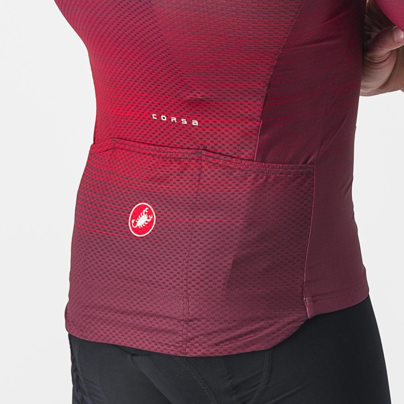 Tricou cu maneca scurta Castelli Aero Race 6.0, Visiniu, XXXL