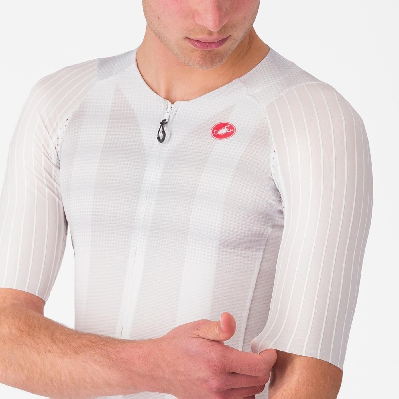 tricou cu maneca scurta castelli aero race 8s pentru barbati alb s 1