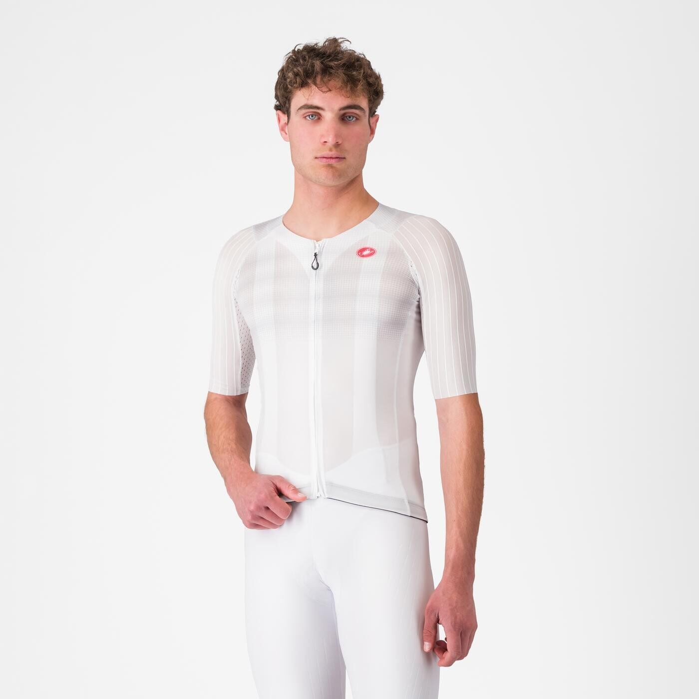 tricou cu maneca scurta castelli aero race 8s pentru barbati alb s