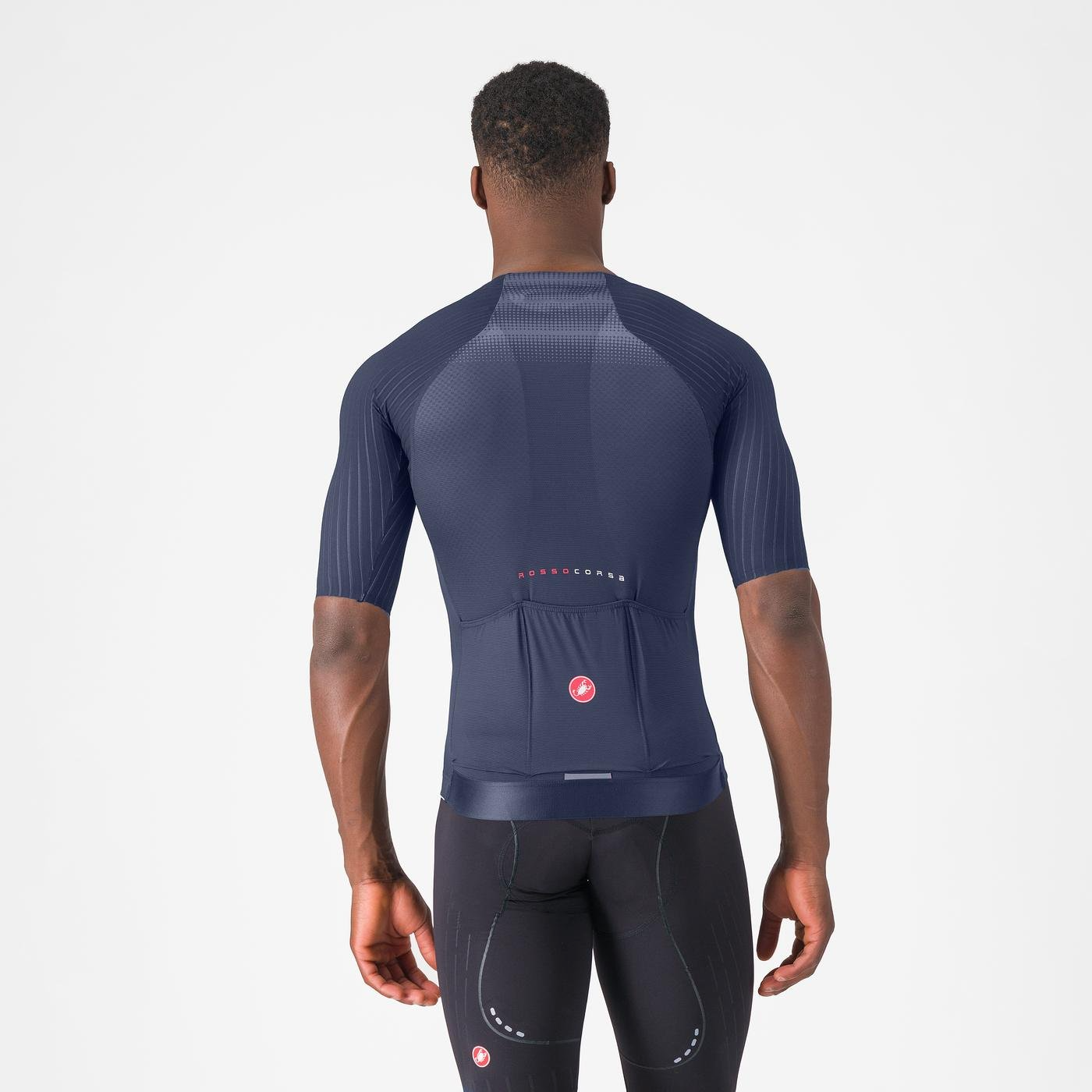 Tricou cu maneca scurta Castelli Aero Race 8S, pentru barbati, albastru belgian, S