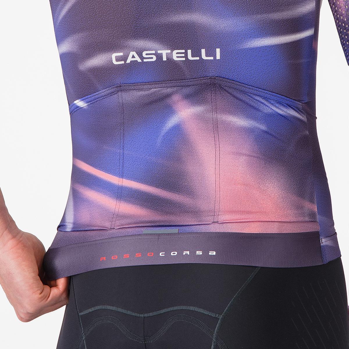 Tricou cu maneca scurta Castelli Aero Race 8s, pentru barbati, rosa giro/night shade XL