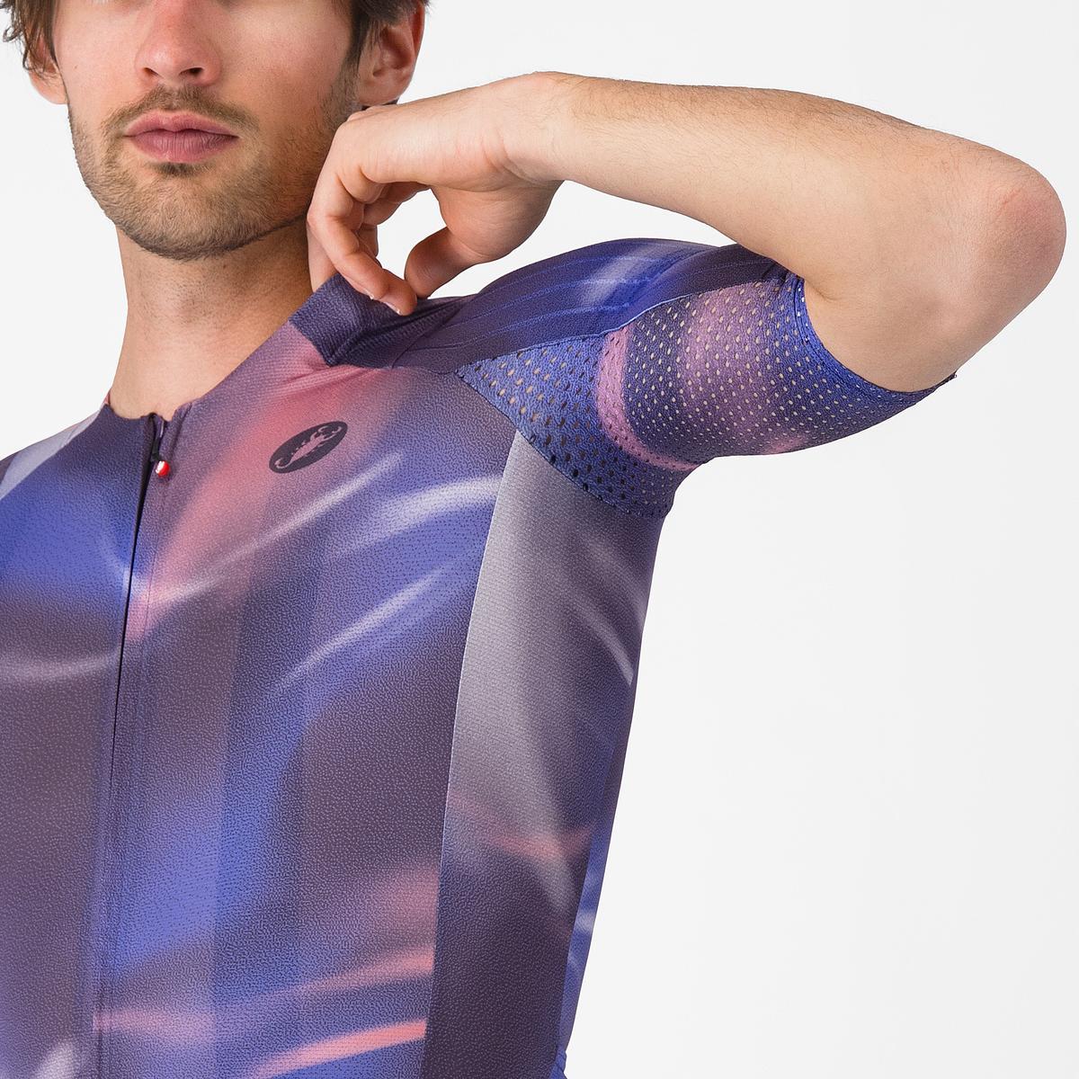Tricou cu maneca scurta Castelli Aero Race 8s, pentru barbati, rosa giro/night shade XL