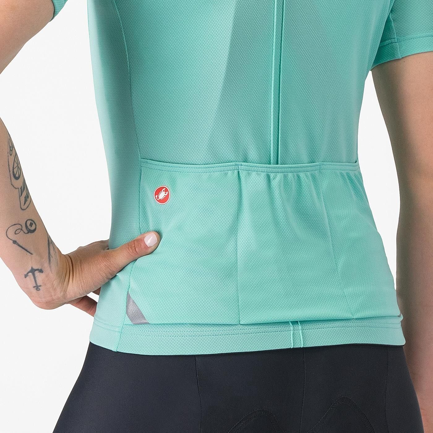 tricou cu maneca scurta castelli anima 4 pentru femei albastru piscina xs 5