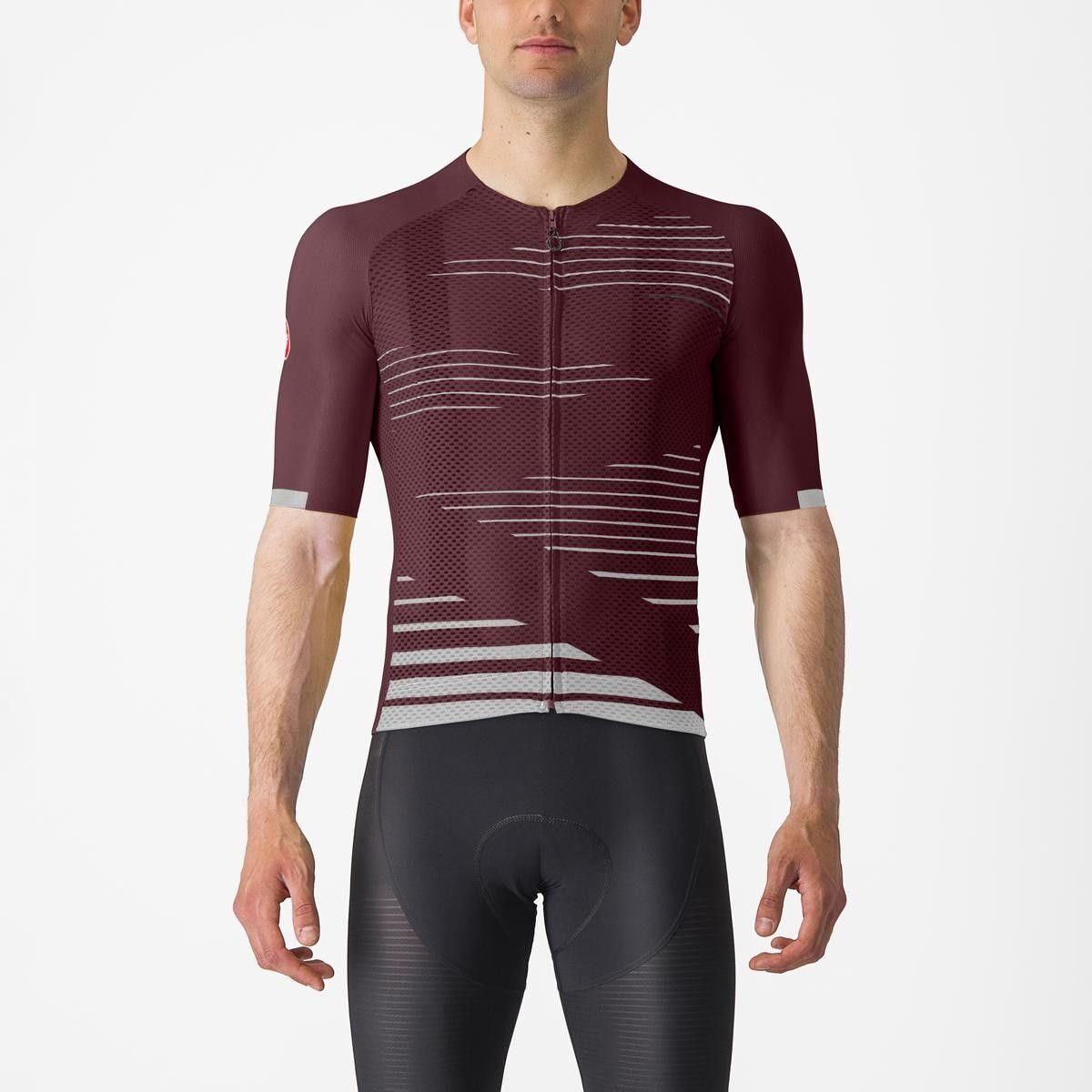 tricou cu maneca scurta castelli climbers 40 visiniu gri s