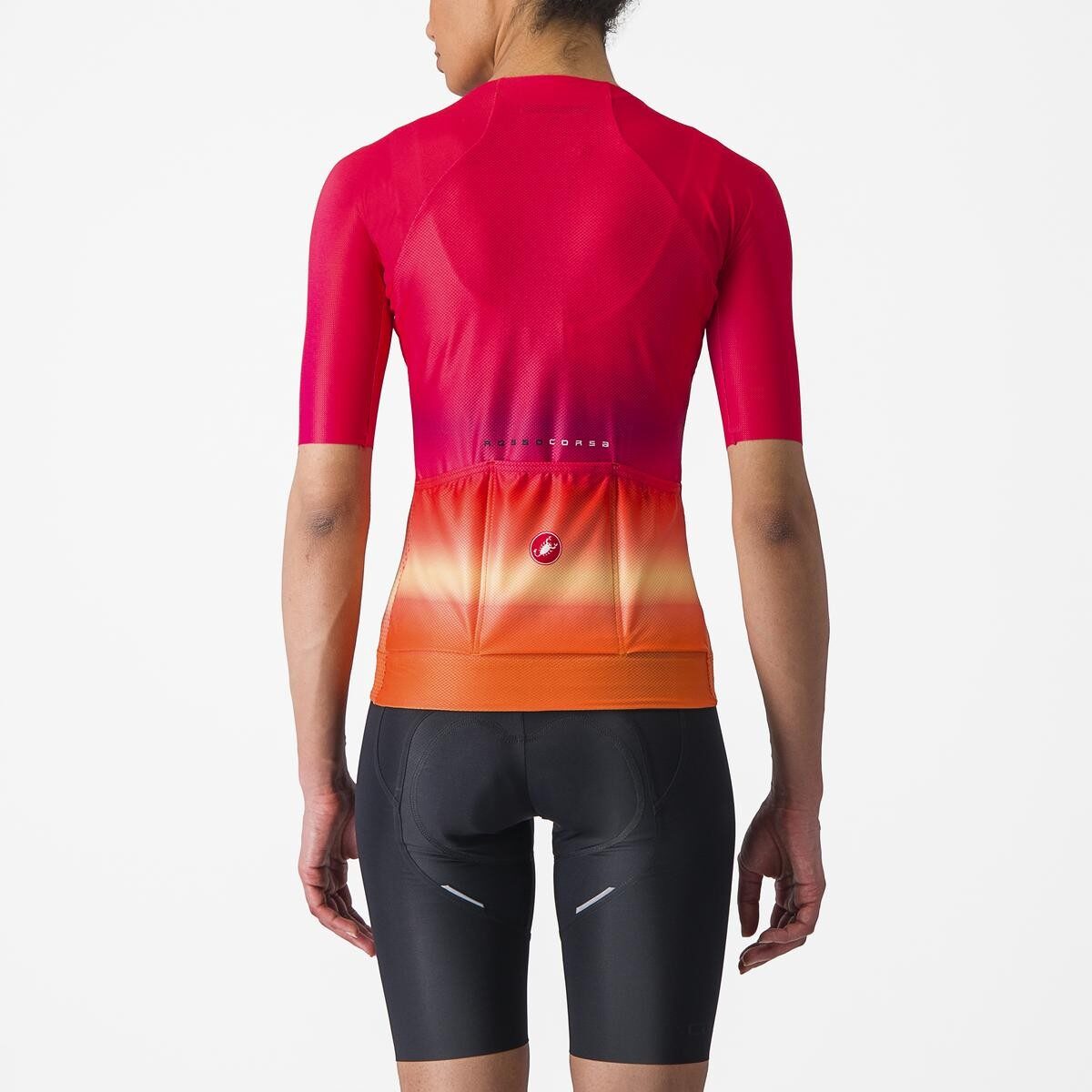 tricou cu maneca scurta castelli climbers 40 w de dama rosu magenta portocaliu l 1