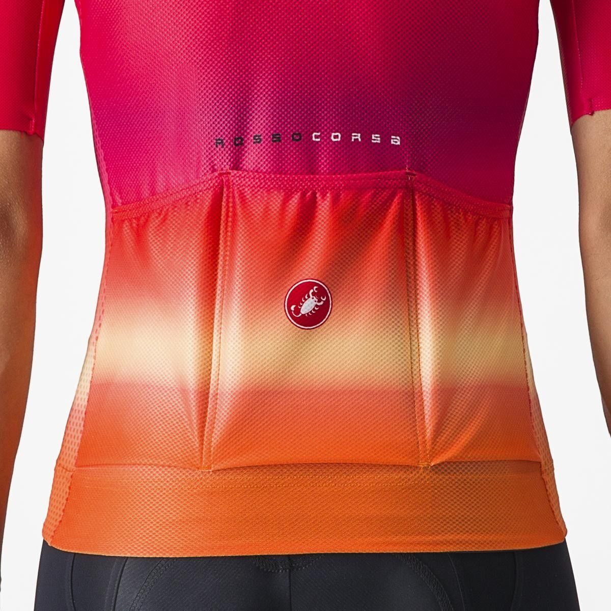 tricou cu maneca scurta castelli climbers 40 w de dama rosu magenta portocaliu l 3