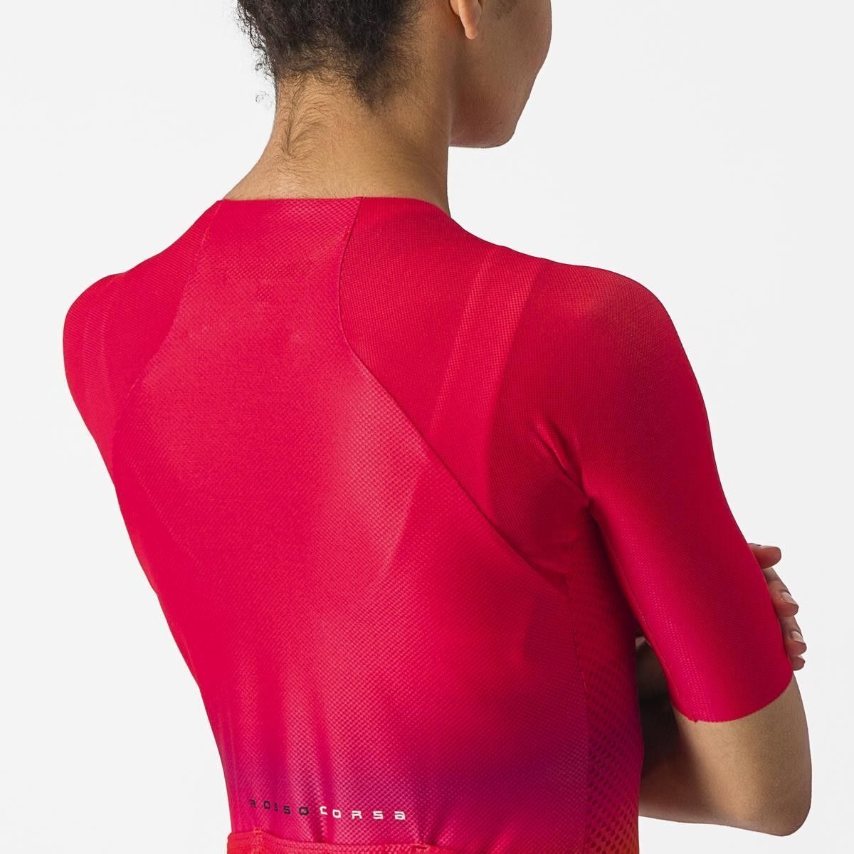tricou cu maneca scurta castelli climbers 40 w de dama rosu magenta portocaliu l 5