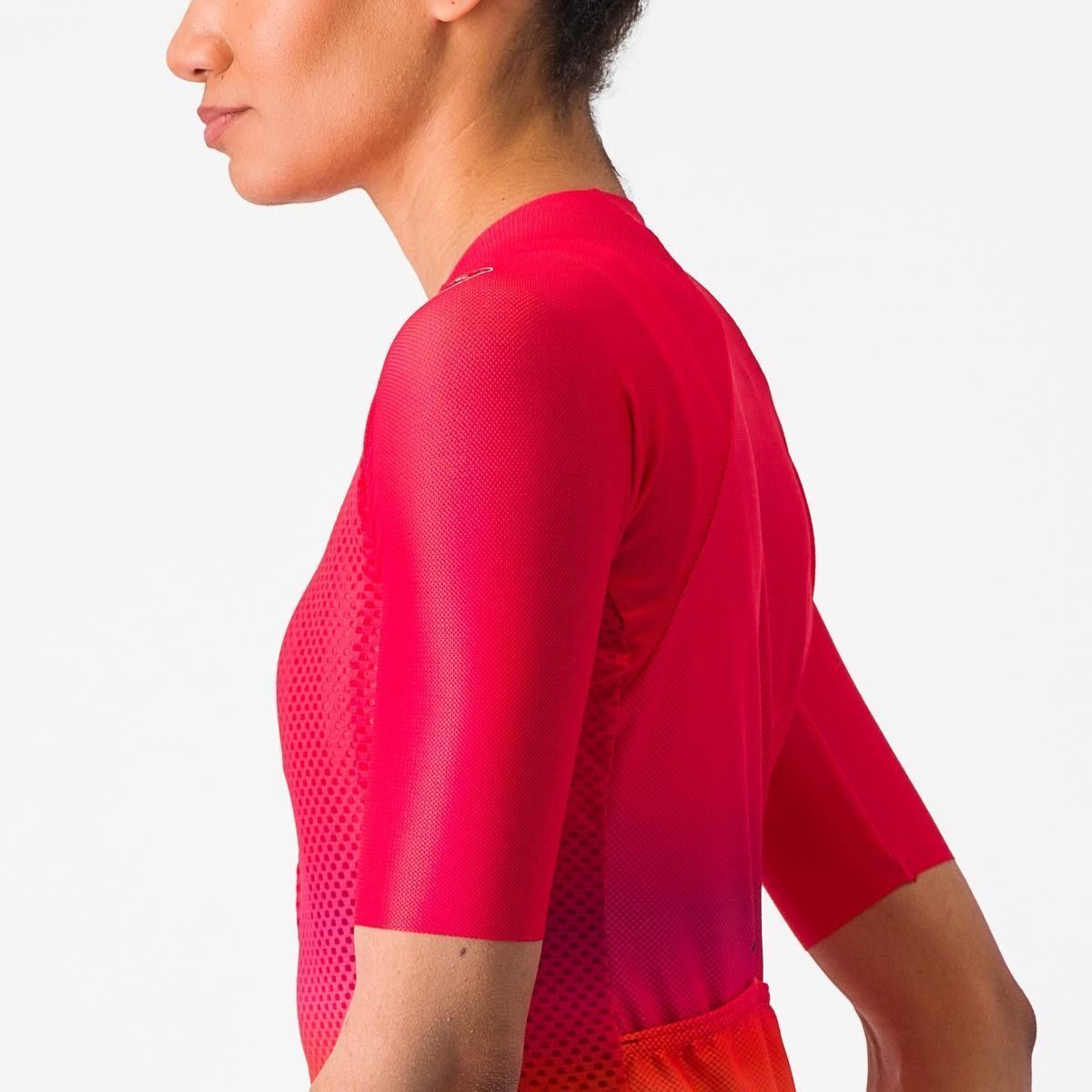 tricou cu maneca scurta castelli climbers 40 w de dama rosu magenta portocaliu l 6
