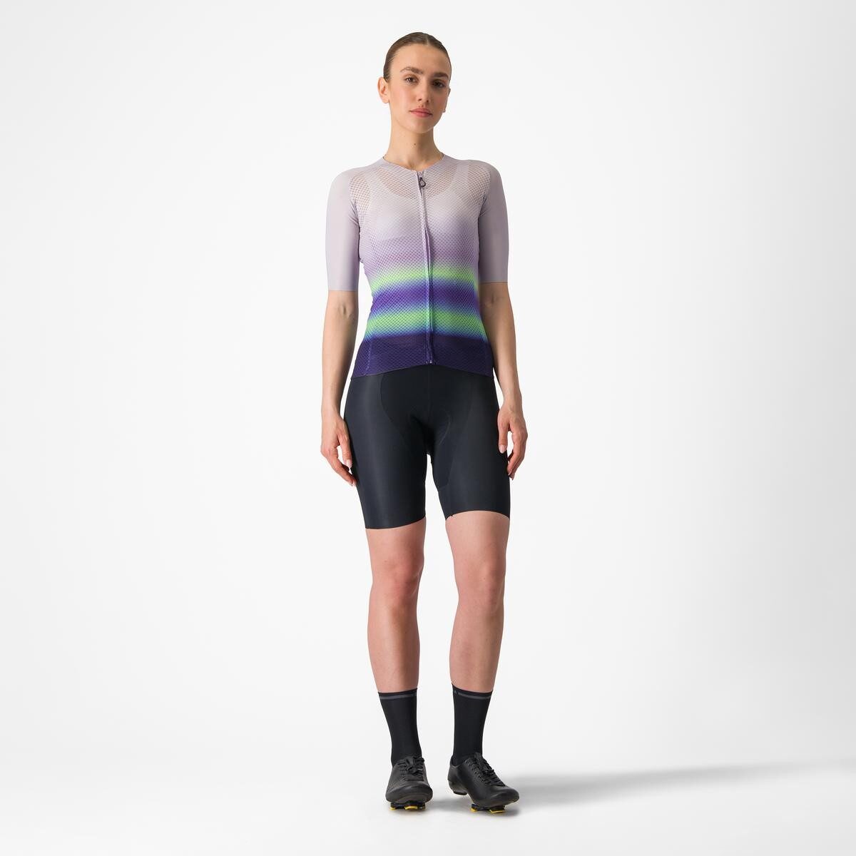 tricou cu maneca scurta castelli climbers 40 w de dama violet vernil mov m 7