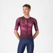 Tricou cu maneca scurta Castelli Climbers A/C, pentru barbati, alb/bordo XL