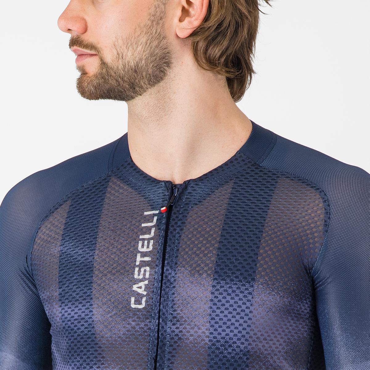 Tricou cu maneca scurta Castelli Climbers A/C, pentru barbati, albastru belgian XXL