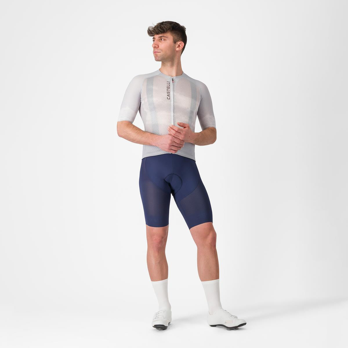 Tricou cu maneca scurta Castelli Climbers A/C, pentru barbati, gri inchis/gri L