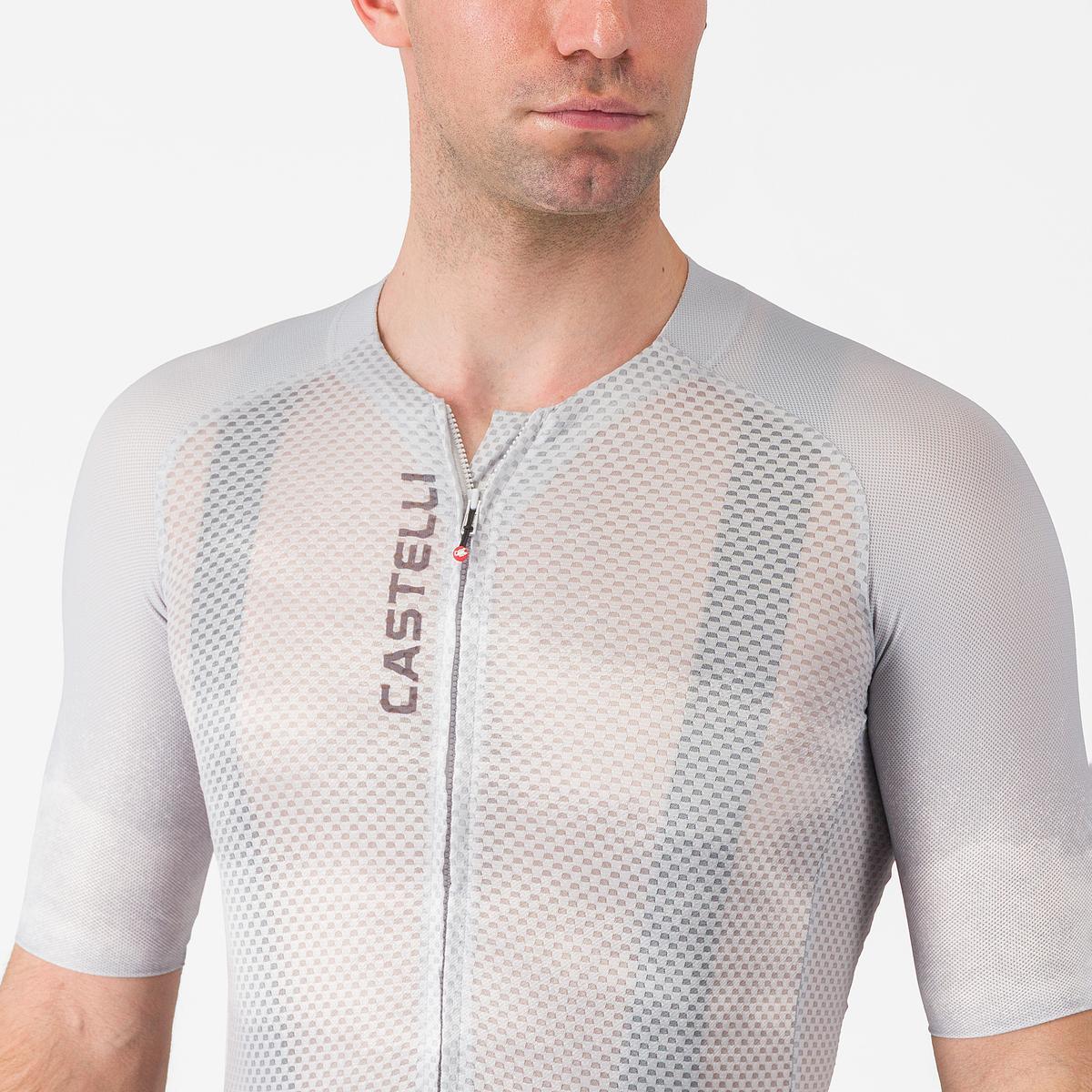 Tricou cu maneca scurta Castelli Climbers A/C, pentru barbati, gri inchis/gri M