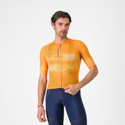 Tricou cu maneca scurta Castelli Climbers A/C, pentru barbati, portocaliu/gri L