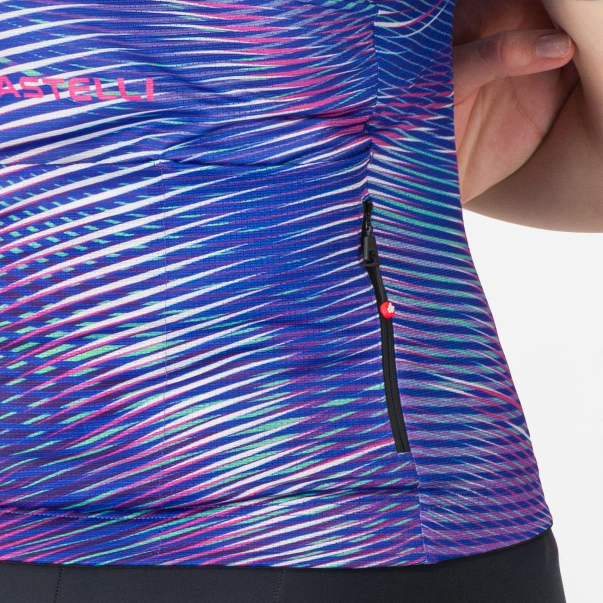 Tricou cu maneca scurta Castelli Cosmic Vortex, pentru femei, violet/roz multicolor M