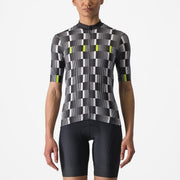 tricou cu maneca scurta castelli dimensione de dama negru alb galben fluo m