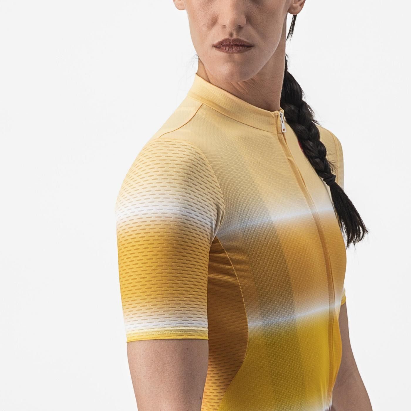 tricou cu maneca scurta castelli dolce de dama galben visiniu m 4