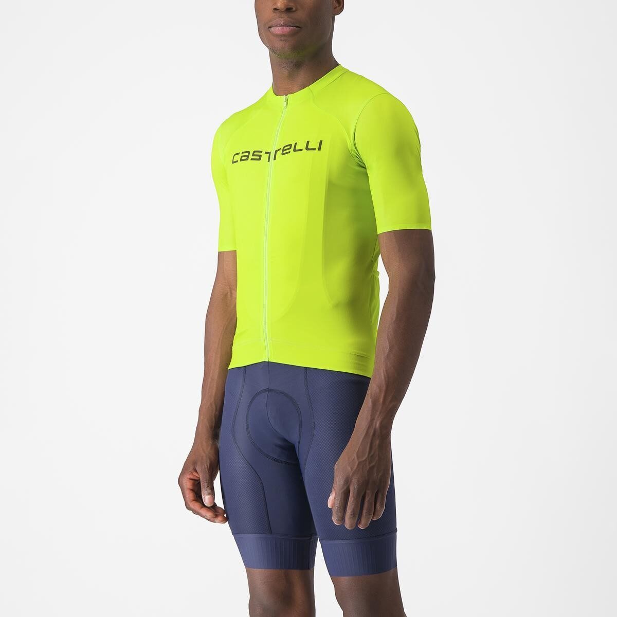 tricou cu maneca scurta castelli elements galben fluo m 2
