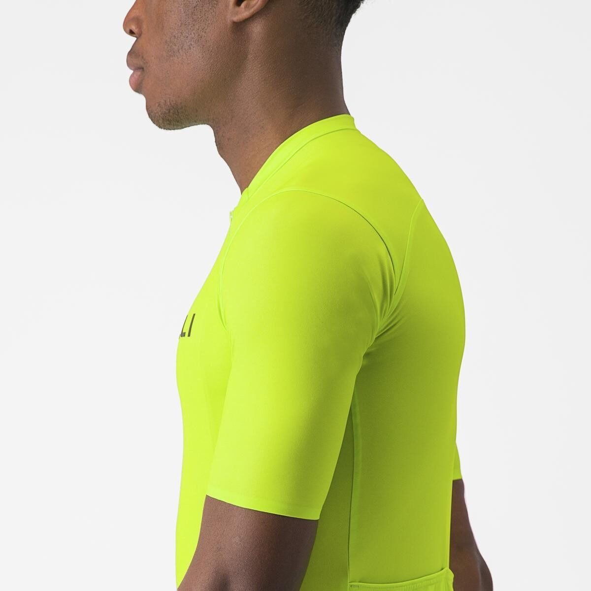 tricou cu maneca scurta castelli elements galben fluo s 5