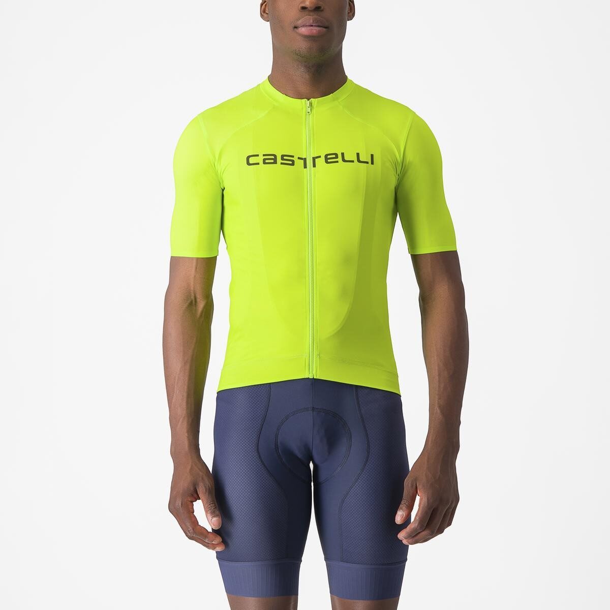tricou cu maneca scurta castelli elements galben fluo s