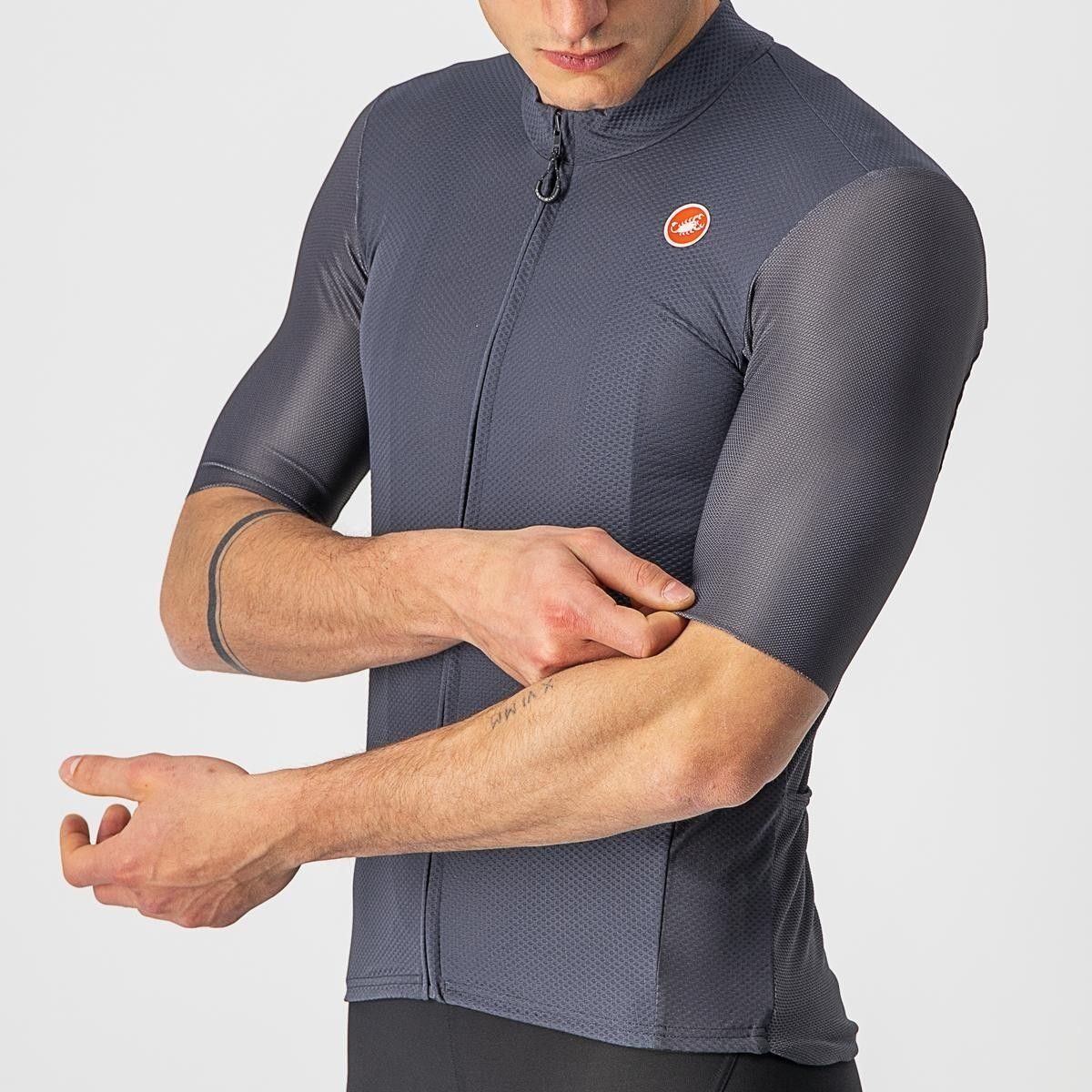 tricou cu maneca scurta castelli endurance elite antracit l 3